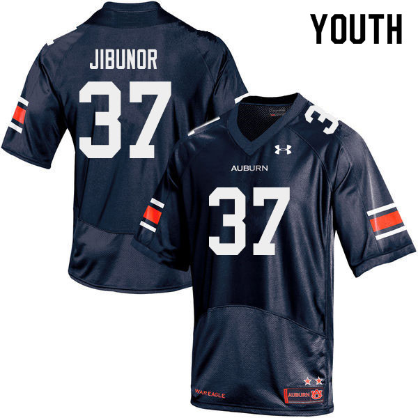Auburn Tigers Youth Richard Jibunor #37 Navy Under Armour Stitched College 2019 NCAA Authentic Football Jersey YUM5174JF